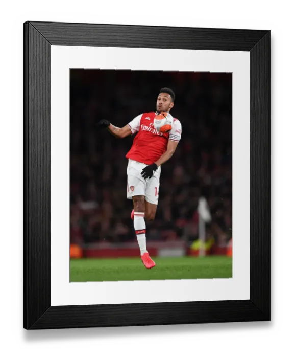 Framed Print : Arsenal's Aubameyang Shines in Arsenal vs. Everton Premier League Clash (2019-20) Framed Print : Arsenal's Aubameyang Shines in Arsenal vs. Everton Premier League Clash (2019-20)