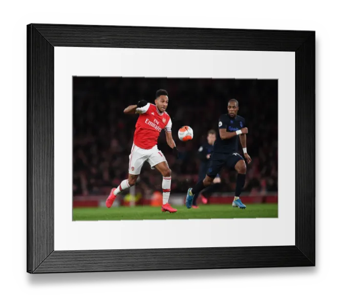 Framed Print : Arsenal vs. Everton: Aubameyang Faces Off Against Sidibe in Premier League Showdown Framed Print : Arsenal vs. Everton: Aubameyang Faces Off Against Sidibe in Premier League Showdown