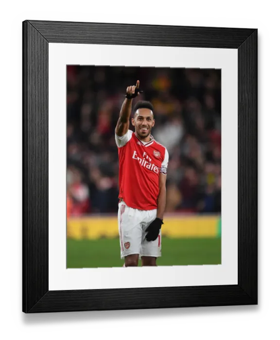Framed Print : Aubameyang's Thrilling Goal: Arsenal vs. Everton in Premier League Framed Print : Aubameyang's Thrilling Goal: Arsenal vs. Everton in Premier League