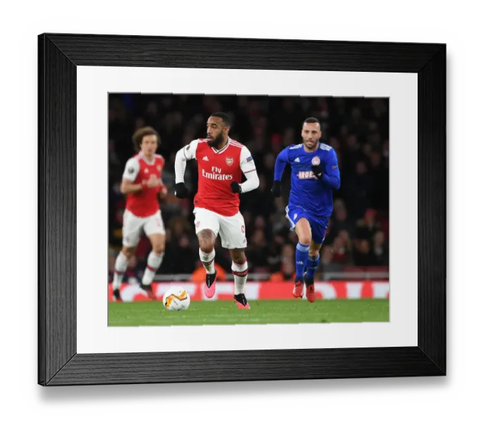 Framed Print : Arsenal FC vs Olympiacos FC: Europa League Clash at Emirates Stadium