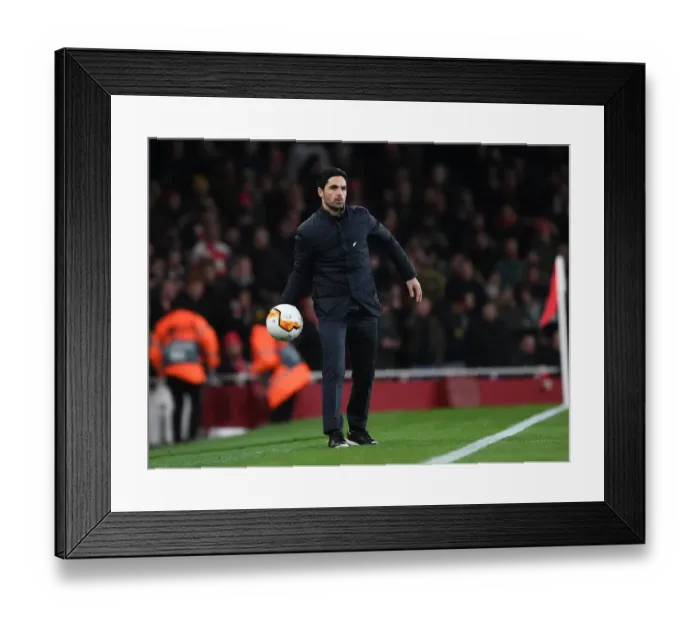 Framed Print : Mikel Arteta Leads Arsenal in Europa League Battle against Olympiacos Framed Print : Mikel Arteta Leads Arsenal in Europa League Battle against Olympiacos