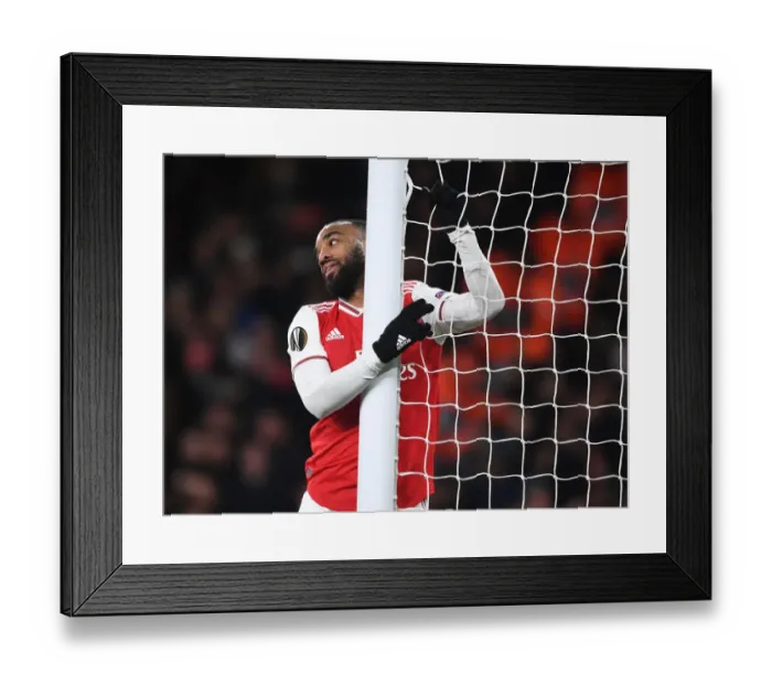 Framed Print : Arsenal's Alex Lacazette in Action against Olympiacos in Europa League Clash Framed Print : Arsenal's Alex Lacazette in Action against Olympiacos in Europa League Clash