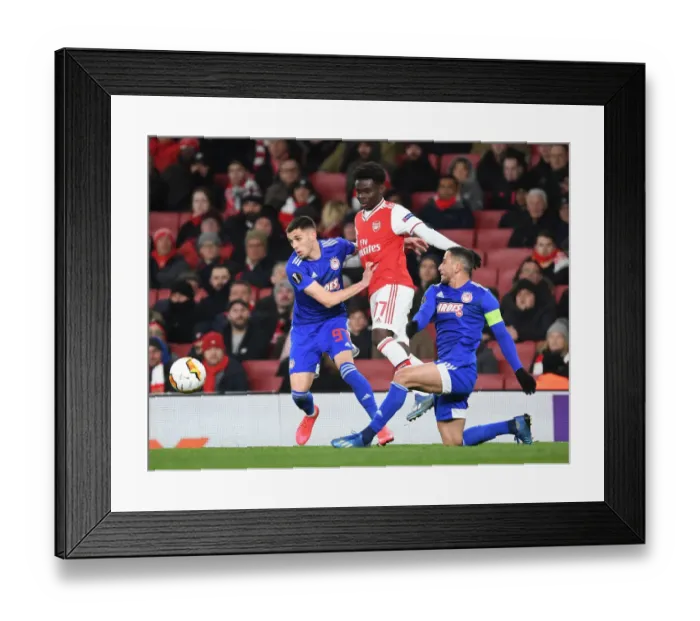 Framed Print : Arsenal FC vs Olympiacos FC: Europa League Clash at Emirates Stadium