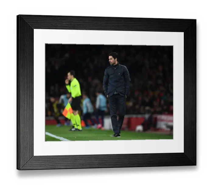 Framed Print : Arsenal FC vs Olympiacos FC: Mikel Arteta Leads in UEFA Europa League Second Leg at Emirates Stadium Framed Print : Arsenal FC vs Olympiacos FC: Mikel Arteta Leads in UEFA Europa League Second Leg at Emirates Stadium