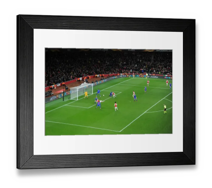 Framed Print : Arsenal's Aubameyang Scores Decisive Goal to Secure Europa League Victory Framed Print : Arsenal's Aubameyang Scores Decisive Goal to Secure Europa League Victory