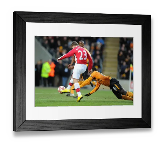 Framed Print : Arsene Wenger's Arsenal: Andrey Arshavin Scores the Opener Past Hull's Myhill