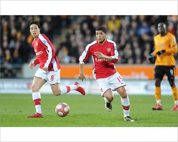 Denilson and Samir Nasri (Arsenal). Hull City 1: 2 Arsenal, Barclays Premier League