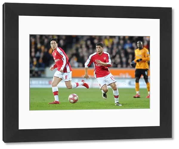 Denilson and Samir Nasri (Arsenal). Hull City 1: 2 Arsenal, Barclays Premier League