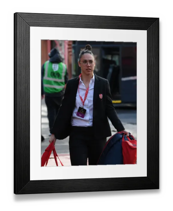 Framed Print : Arsenal's Manuela Zinsberger Prepares for FA Womens Continental League Cup Final Against Chelsea Framed Print : Arsenal's Manuela Zinsberger Prepares for FA Womens Continental League Cup Final Against Chelsea