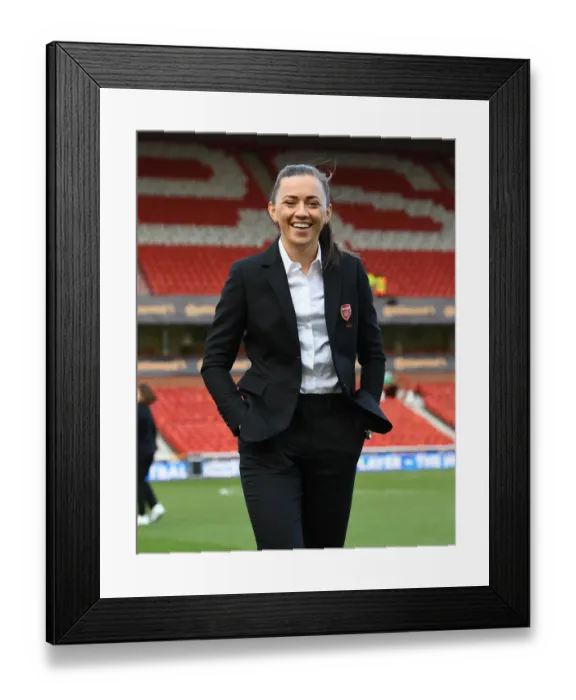 Framed Print : Arsenal's Katie McCabe Gears Up for FA Womens Continental League Cup Final Against Chelsea