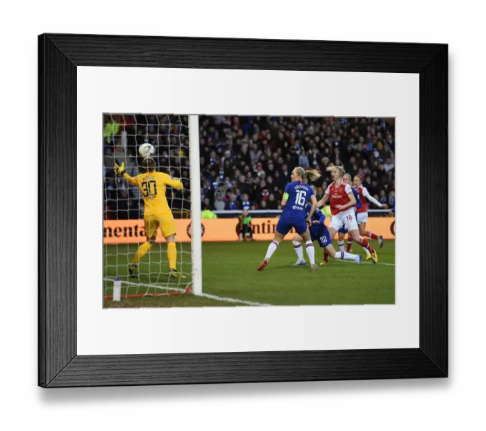 Framed Print : Arsenal vs. Chelsea: A Battle for FA Womens Continental League Cup Glory Framed Print : Arsenal vs. Chelsea: A Battle for FA Womens Continental League Cup Glory