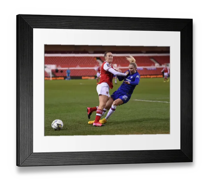 Framed Print : Arsenal vs. Chelsea: FA Women's Continental League Cup Final Showdown