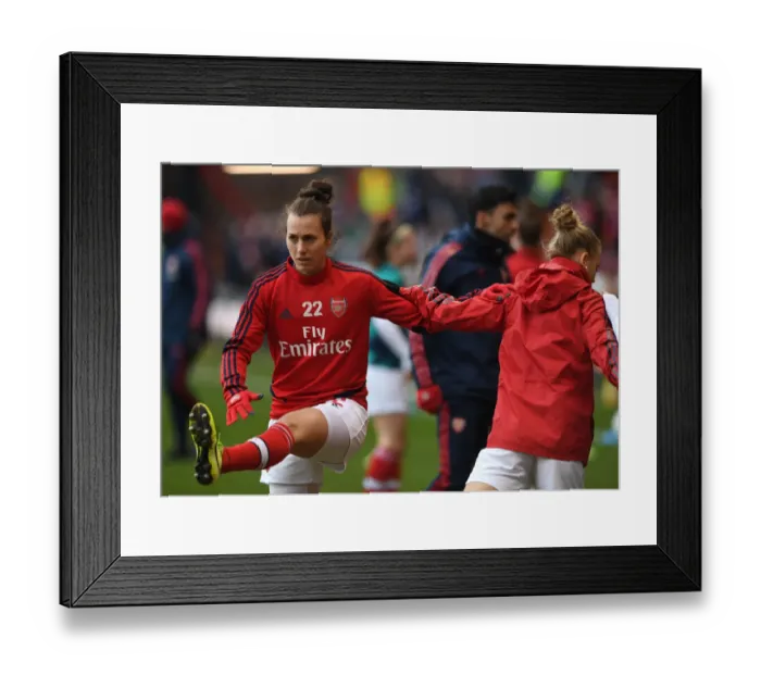 Framed Print : Arsenal's Viki Schnaderbeck Gears Up for FA Womens Continental League Cup Final Against Chelsea