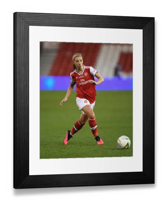 Framed Print : Arsenal's Jordan Nobbs Goes Head-to-Head with Chelsea in FA Womens Continental League Cup Final Framed Print : Arsenal's Jordan Nobbs Goes Head-to-Head with Chelsea in FA Womens Continental League Cup Final