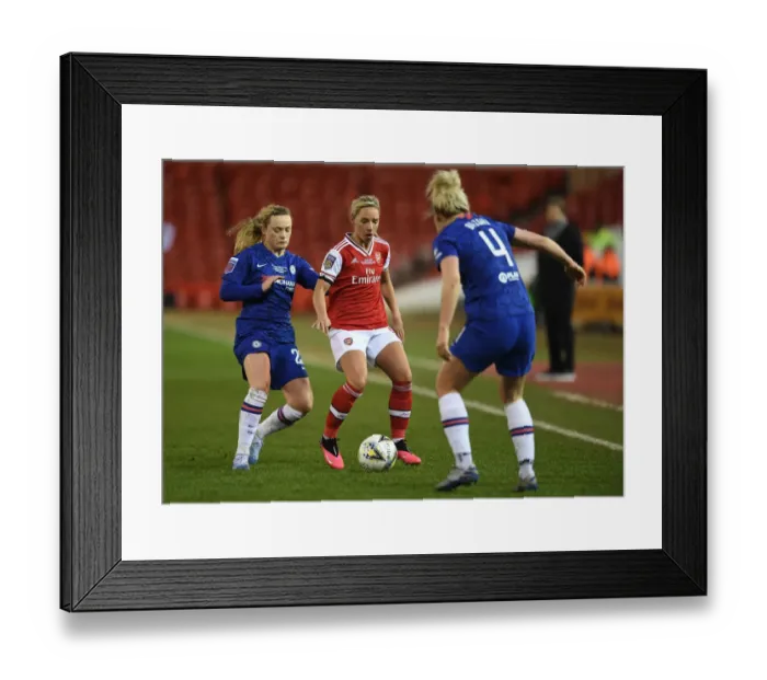 Framed Print : Arsenal vs. Chelsea: FA Womens Continental League Cup Final Showdown Framed Print : Arsenal vs. Chelsea: FA Womens Continental League Cup Final Showdown