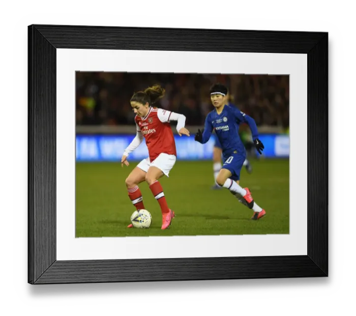 Framed Print : Arsenal vs. Chelsea: FA Women's Continental League Cup Final Showdown