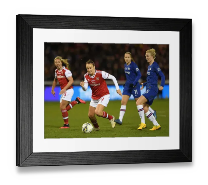 Framed Print : Arsenal vs. Chelsea: FA Womens Continental League Cup Final Showdown