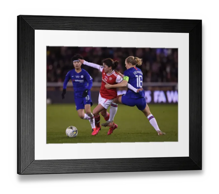Framed Print : Arsenal vs. Chelsea: A Titanic Showdown in the FA Womens Continental League Cup Final Framed Print : Arsenal vs. Chelsea: A Titanic Showdown in the FA Womens Continental League Cup Final