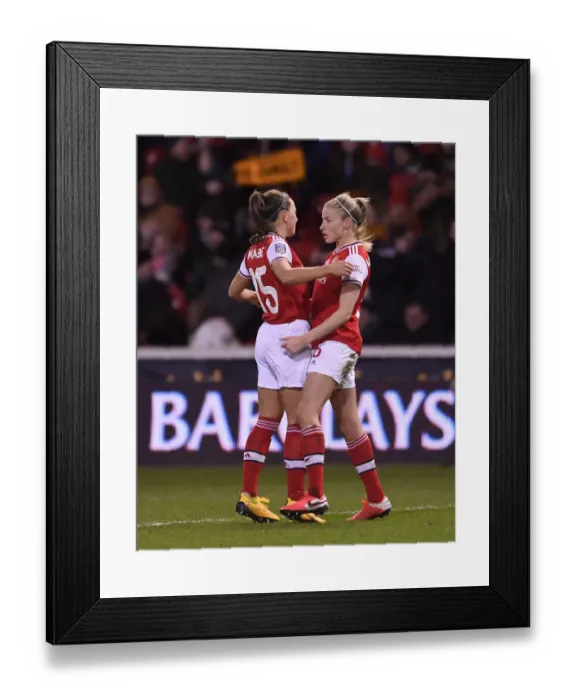 Framed Print : Arsenal Women's League Cup Triumph: Leah Williamson Scores the Winner Against Chelsea