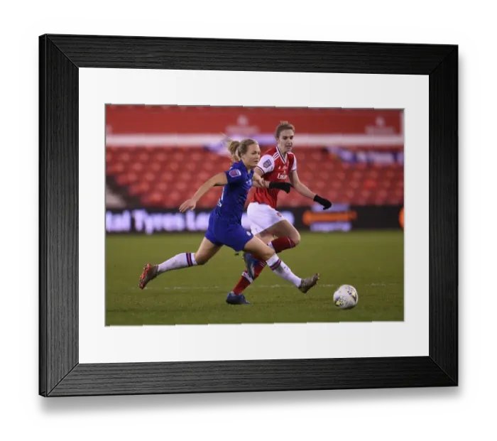 Framed Print : Arsenal's Vivianne Miedema Faces Off Against Chelsea's Magdalena Eriksson in FA Womens Continental League Cup Final