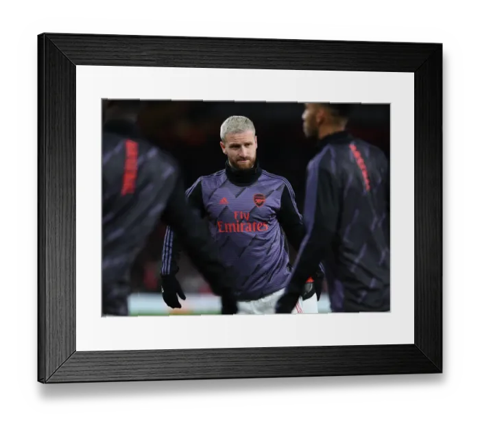 Framed Print : Arsenal FC vs Olympiacos FC: Mustafi's Focus Before Europa League Clash at Emirates Stadium Framed Print : Arsenal FC vs Olympiacos FC: Mustafi's Focus Before Europa League Clash at Emirates Stadium