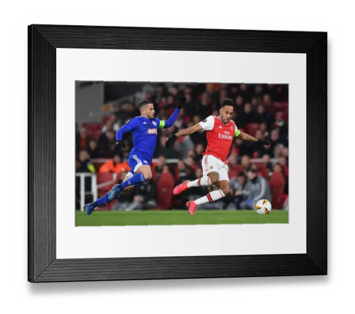 Framed Print : Arsenal vs Olympiacos: Aubameyang Faces Off in Europa League Clash Framed Print : Arsenal vs Olympiacos: Aubameyang Faces Off in Europa League Clash