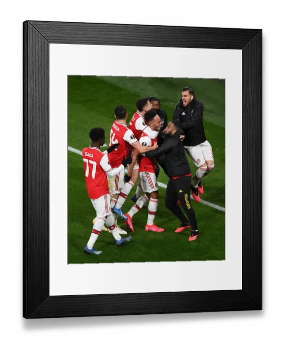 Framed Print : Arsenal's Aubameyang Scores in Europa League Victory over Olympiacos Framed Print : Arsenal's Aubameyang Scores in Europa League Victory over Olympiacos