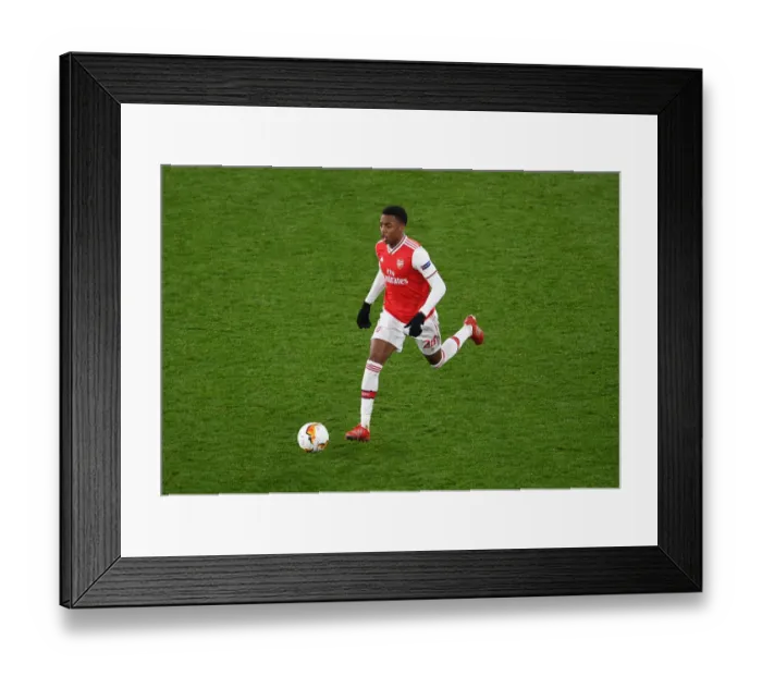 Framed Print : Arsenal's Joe Willock in Europa League Clash Against Olympiacos at Emirates Stadium