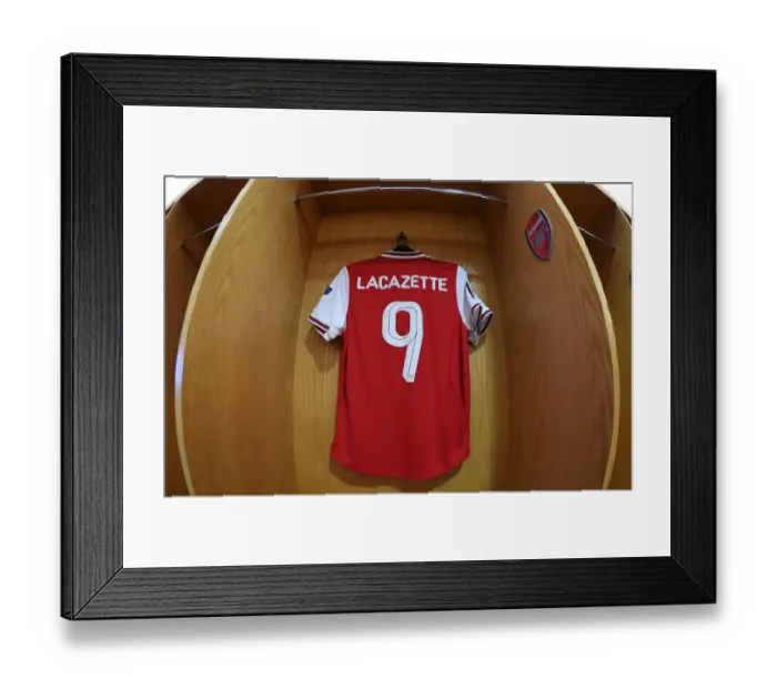Framed Print : Arsenal's Alexandre Lacazette Prepares for Arsenal FC vs Olympiacos FC - UEFA Europa League Round of 32 (2019-20)