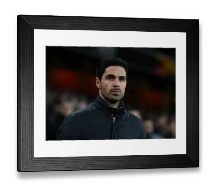 Framed Print : Mikel Arteta before Arsenal's Europa League Clash against Olympiacos Framed Print : Mikel Arteta before Arsenal's Europa League Clash against Olympiacos