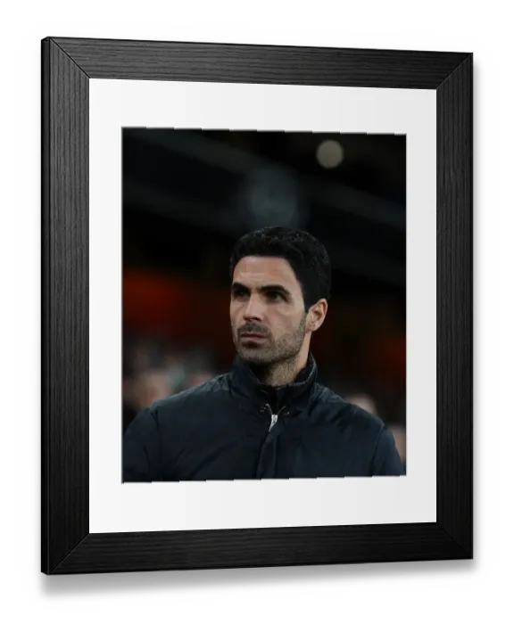 Framed Print : Mikel Arteta Before Arsenal FC vs Olympiacos FC - UEFA Europa League 2020