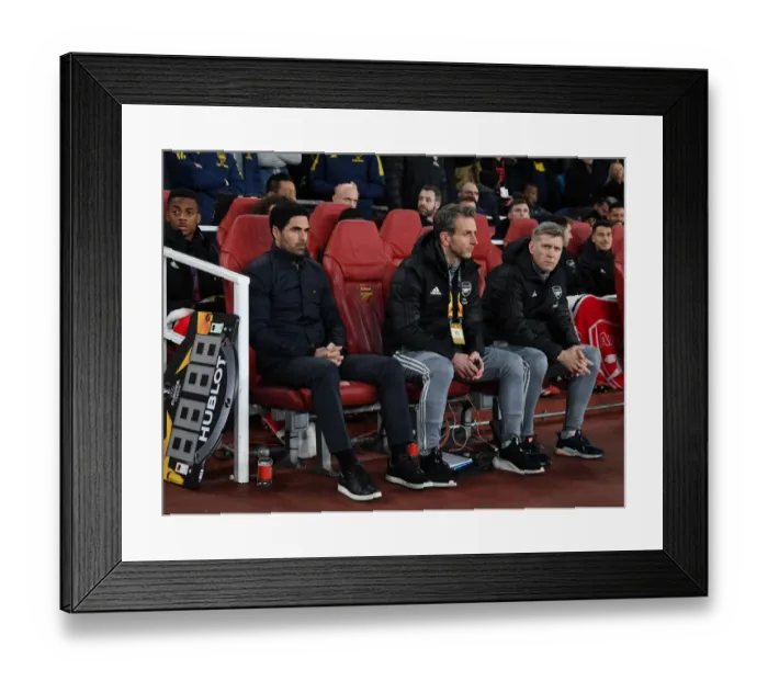 Framed Print : Arsenal FC: Mikel Arteta and Co. Prepare for Olympiacos Showdown - UEFA Europa League Round of 32 (Arsenal v Olympiacos 2019-20)