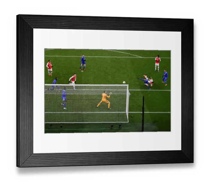 Framed Print : Aubameyang's Decisive Goal: Arsenal Secures Europa League Victory over Olympiacos