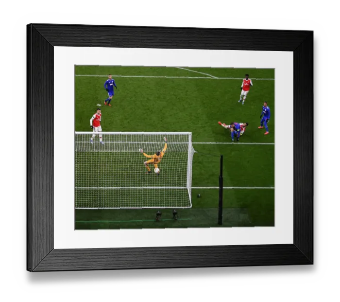Framed Print : Aubameyang's Decisive Goal: Arsenal Secures Europa League Victory