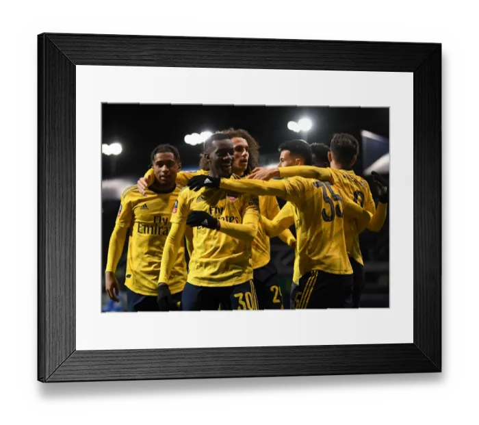 Framed Print : Arsenal's Eddie Nketiah Scores Second Goal vs. Portsmouth in FA Cup Fifth Round Framed Print : Arsenal's Eddie Nketiah Scores Second Goal vs. Portsmouth in FA Cup Fifth Round