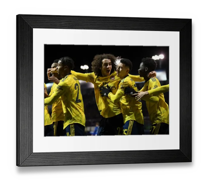 Framed Print : Matteo Guendouzi's Double: Arsenal's FA Cup Victory over Portsmouth, 2020 Framed Print : Matteo Guendouzi's Double: Arsenal's FA Cup Victory over Portsmouth, 2020