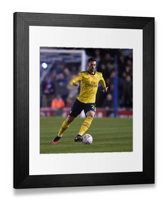 Framed Print : Arsenal's Pablo Mari in FA Cup Fifth Round Clash Against Portsmouth