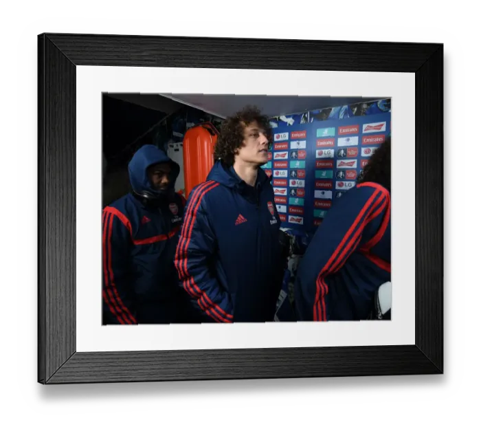 Framed Print : Arsenal's David Luiz Prepares for FA Cup Clash against Portsmouth