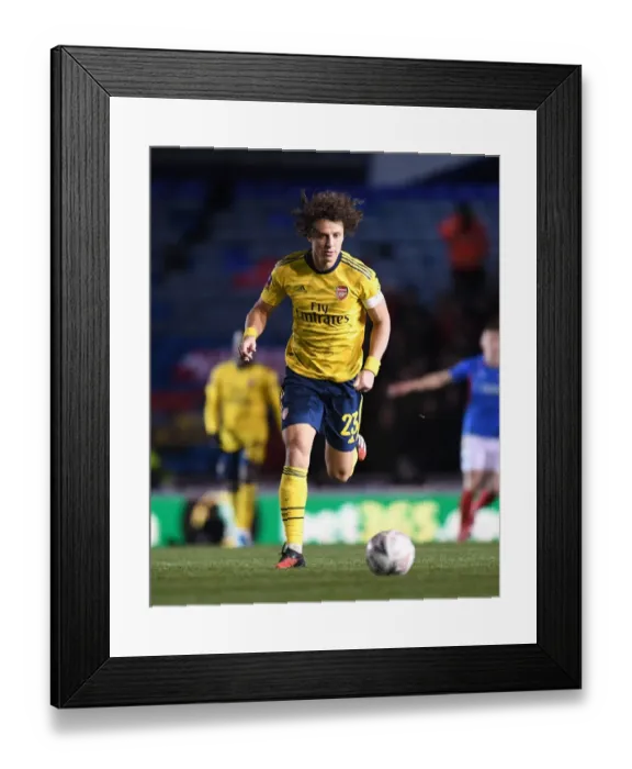 Framed Print : Arsenal's David Luiz in FA Cup Fifth Round Clash Against Portsmouth Framed Print : Arsenal's David Luiz in FA Cup Fifth Round Clash Against Portsmouth
