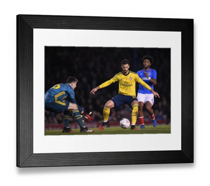 Framed Print : Arsenal vs. Portsmouth: FA Cup Fifth Round Clash at Fratton Park, March 2020