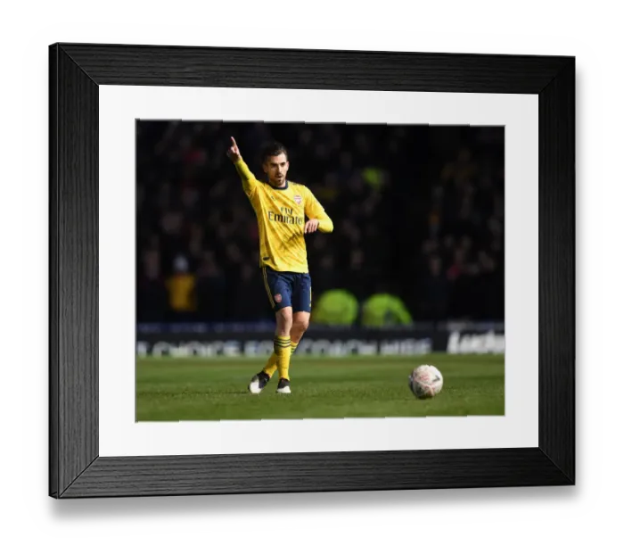 Framed Print : Dani Ceballos at FA Cup Match: Portsmouth vs Arsenal (2020)