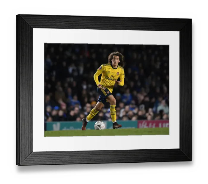 Framed Print : Arsenal's Matteo Guendouzi in FA Cup Fifth Round Action against Portsmouth