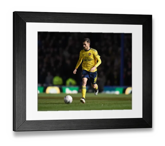 Framed Print : Arsenal's Dani Ceballos in FA Cup Fifth Round Action Against Portsmouth