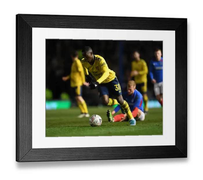 Framed Print : Arsenal's Eddie Nketiah in FA Cup Action: Portsmouth vs Arsenal (2020) Framed Print : Arsenal's Eddie Nketiah in FA Cup Action: Portsmouth vs Arsenal (2020)
