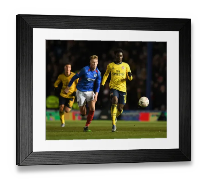 Framed Print : Arsenal vs. Portsmouth: FA Cup Fifth Round Clash at Fratton Park, March 2020