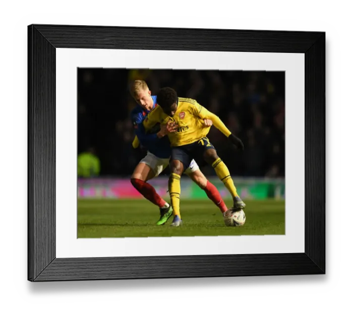 Framed Print : Arsenal vs. Portsmouth: FA Cup Fifth Round Clash at Fratton Park