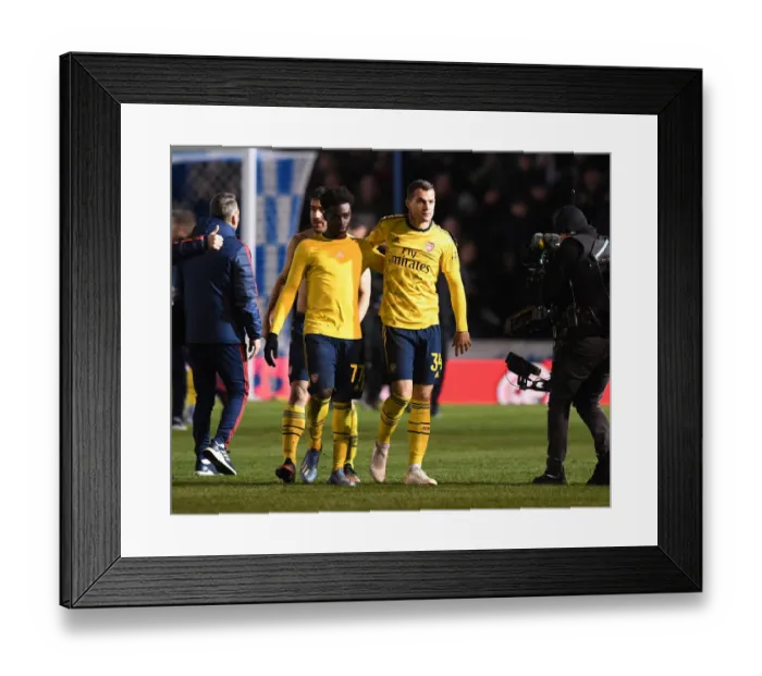 Framed Print : Arsenal vs. Portsmouth: FA Cup Fifth Round Battle at Fratton Park, 2020