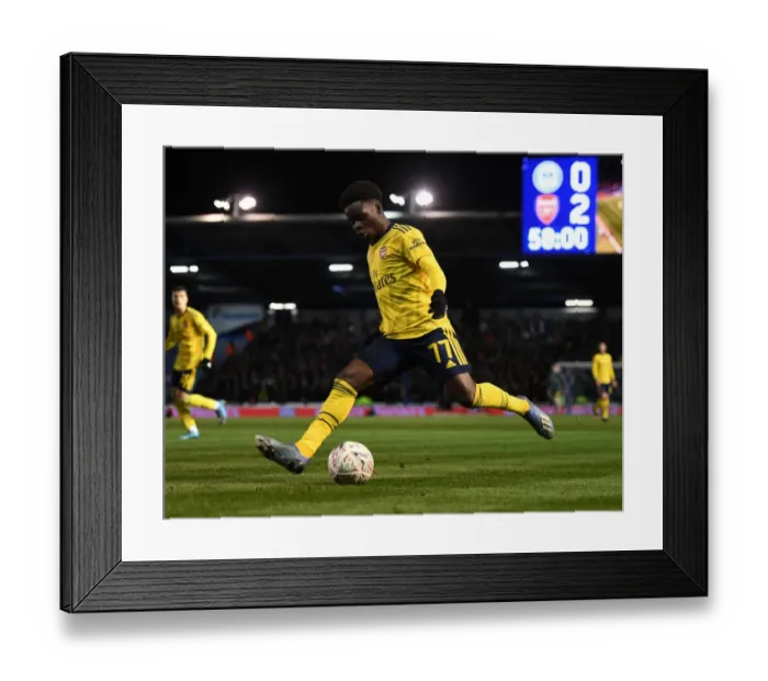 Framed Print : Arsenal's Bukayo Saka in Action: Portsmouth FA Cup Showdown Framed Print : Arsenal's Bukayo Saka in Action: Portsmouth FA Cup Showdown