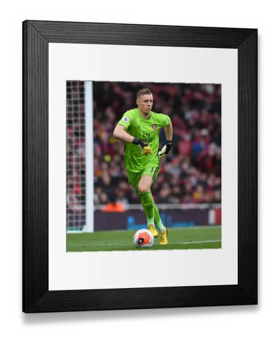 Framed Print : Arsenal's Bernd Leno in Action: Arsenal vs. West Ham United, Premier League 2019-2020
