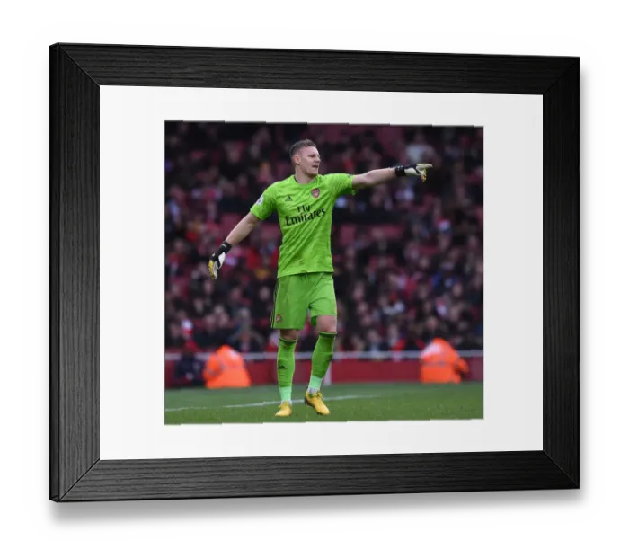 Framed Print : Focused Leno: Arsenal vs West Ham United, Premier League 2019-20 Framed Print : Focused Leno: Arsenal vs West Ham United, Premier League 2019-20